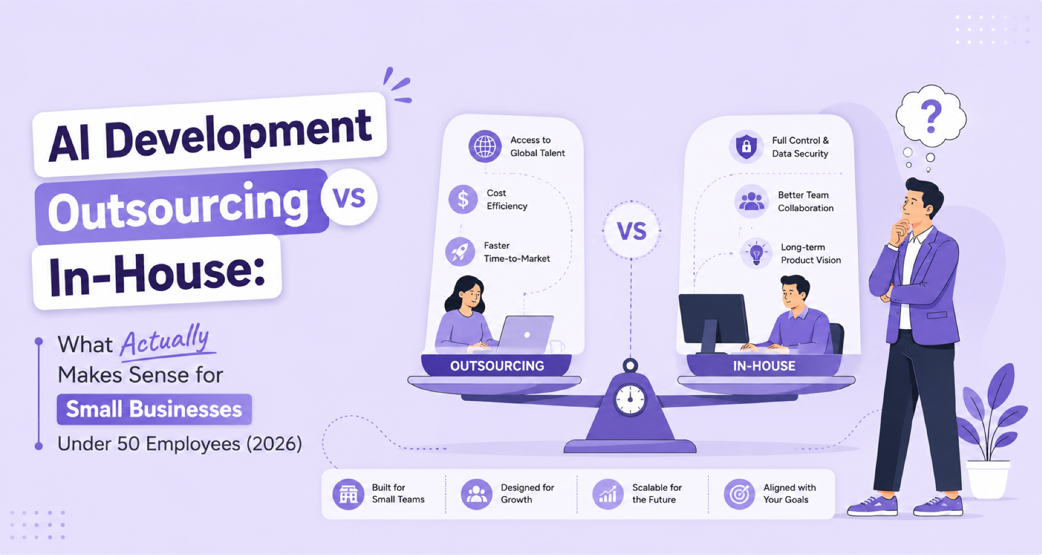AI Development Outsourcing vs In-House for Small Businesses 2026 — Shanti Infosoft Guide