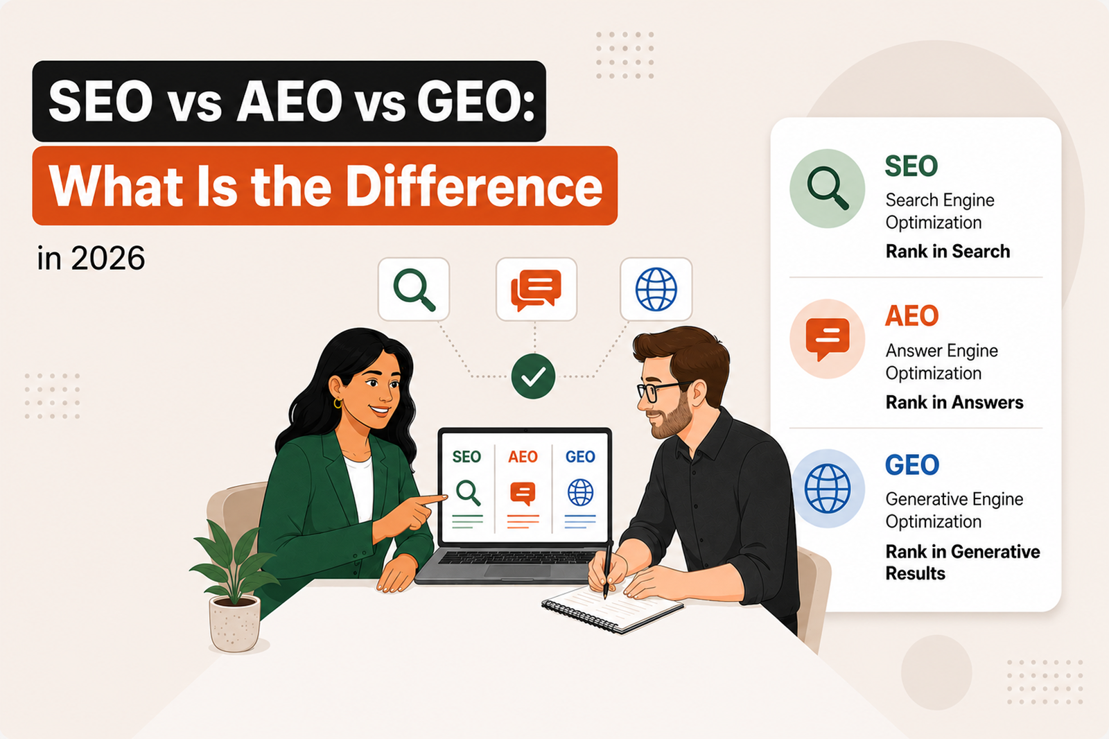 SEO vs AEO vs GEO: What Is the Difference in 2026? - Shanti Infosoft 2026