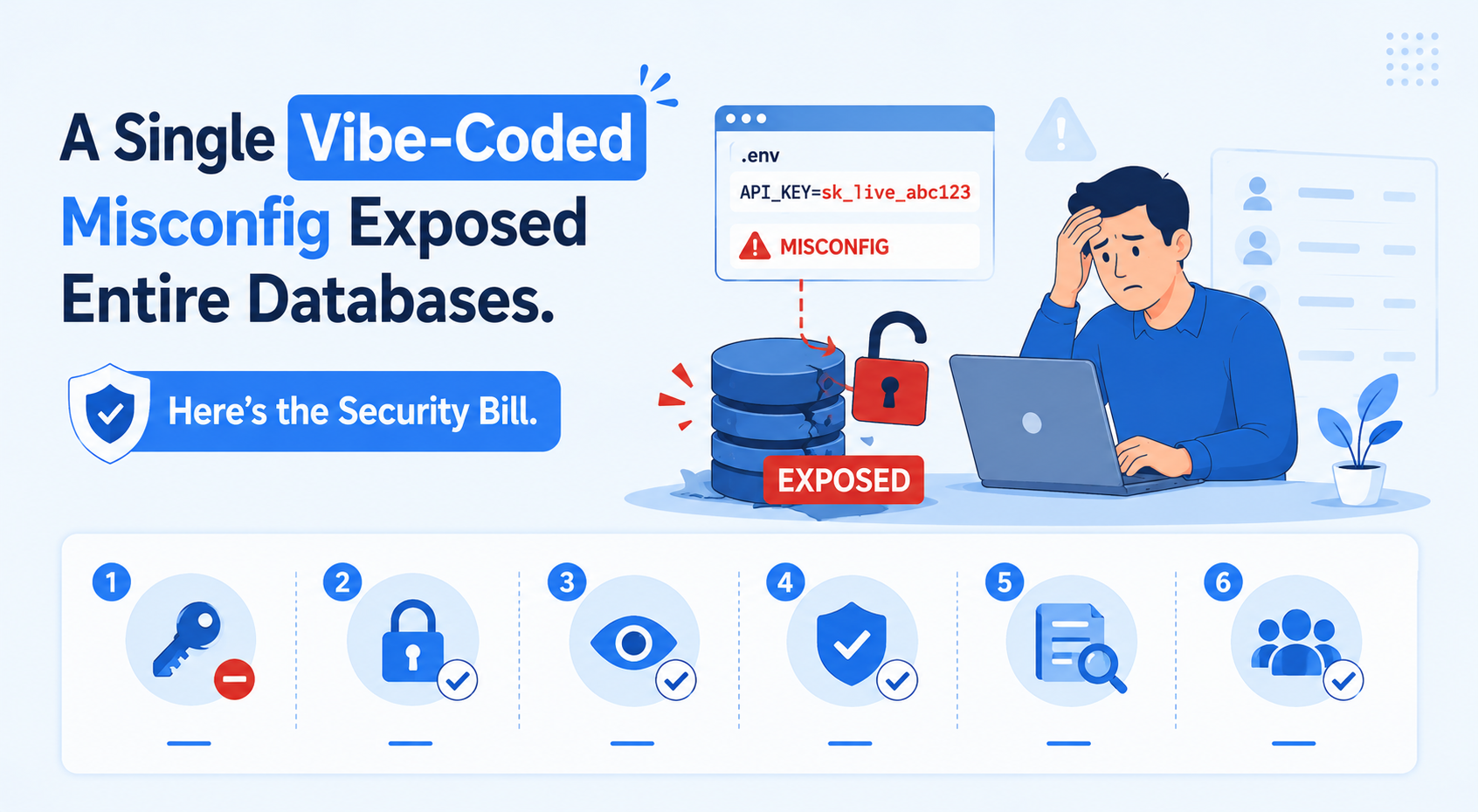 A Single Vibe-Coded Misconfig Exposed Entire Databases. Here's the Security Bill. &mdash; Shanti Infosoft 2026